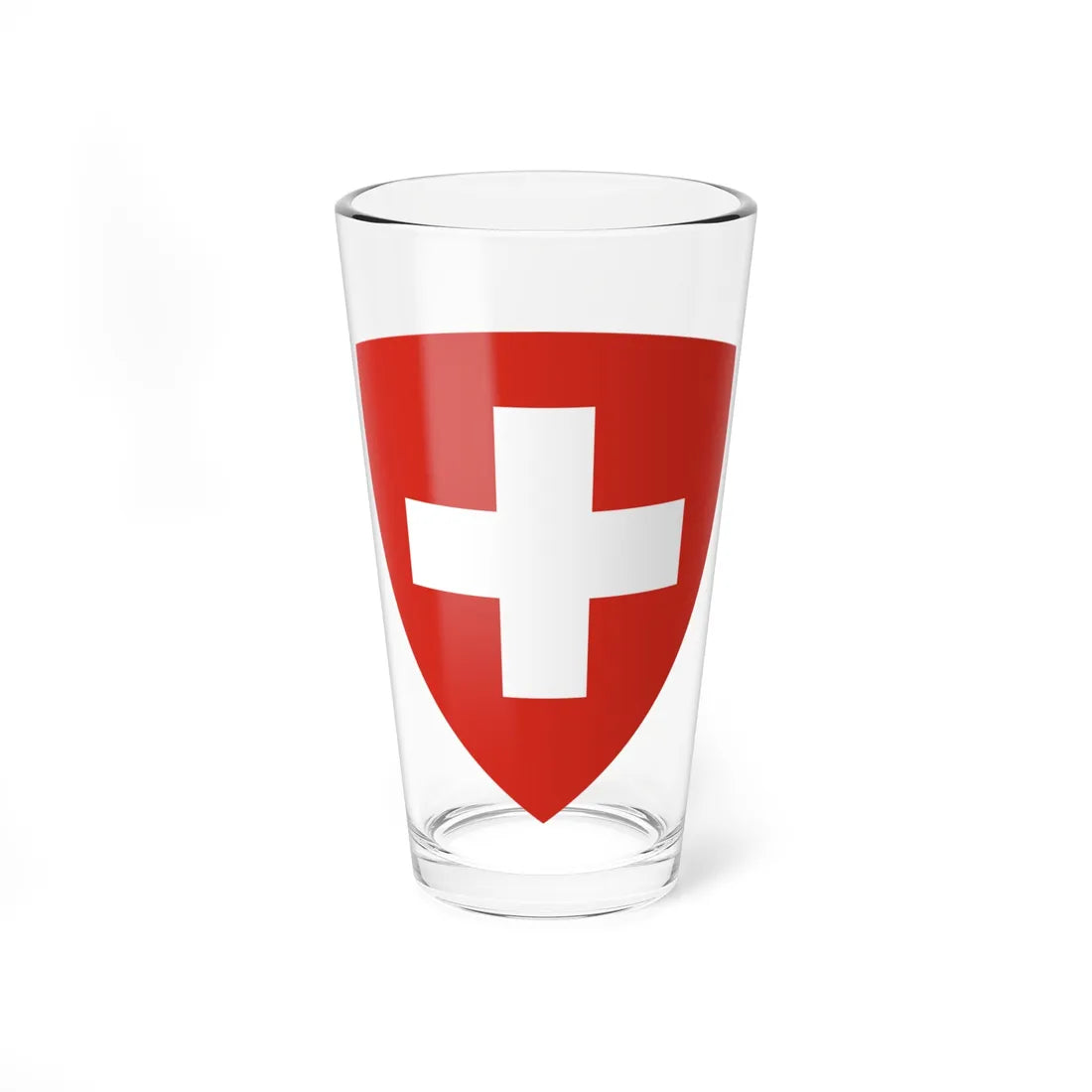 Swiss Federal CoA triangular (Switzerland) (Coat of Arms) Pint Glass 16oz 16oz - Go Mug Yourself
