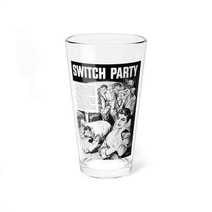 Switch Party, Shock Illustrated, October 1955 (Magazine Illustration) Pint Glass 16oz-16oz-Go Mug Yourself