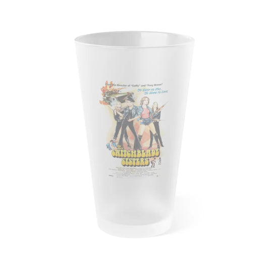 SWITCHBLADE SISTERS 1975 Movie Poster - Frosted Pint Glass 16oz-Go Mug Yourself