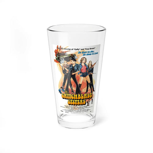 SWITCHBLADE SISTERS 1975 Movie Poster - Pint Glass 16oz-16oz-Go Mug Yourself