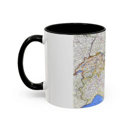 Switzerland, Austria, and Northern Italy (1965) (Map) Accent Coffee Mug - Go Mug Yourself