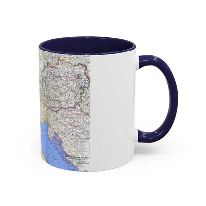 Switzerland, Austria, and Northern Italy (1965) (Map) Accent Coffee Mug - Go Mug Yourself