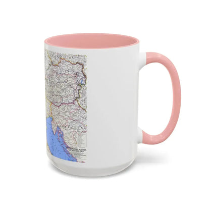 Switzerland, Austria, and Northern Italy (1965) (Map) Accent Coffee Mug - Go Mug Yourself