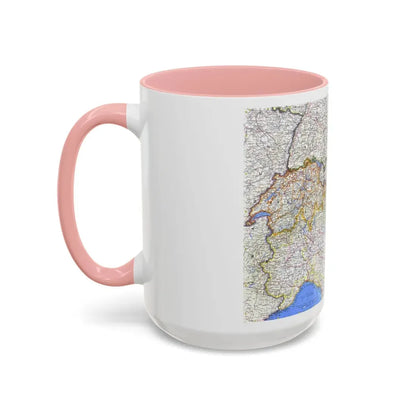 Switzerland, Austria, and Northern Italy (1965) (Map) Accent Coffee Mug - Go Mug Yourself