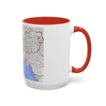 Switzerland, Austria, and Northern Italy (1965) (Map) Accent Coffee Mug - Go Mug Yourself