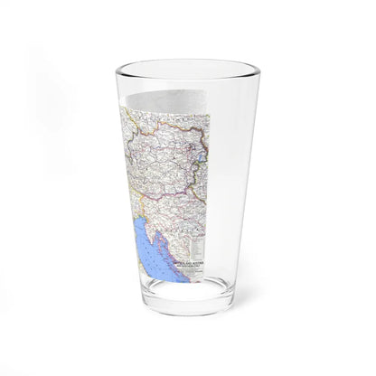 Switzerland, Austria, and Northern Italy (1965) (Map) Pint Glass 16oz-Go Mug Yourself