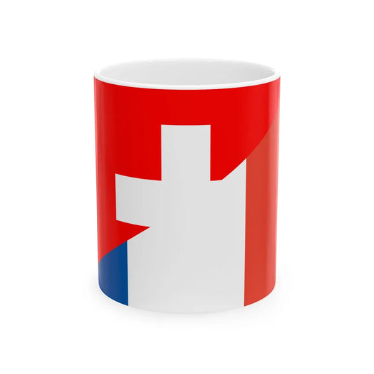 Switzerland France Flag (France) White Coffee Mug 11oz - Go Mug Yourself