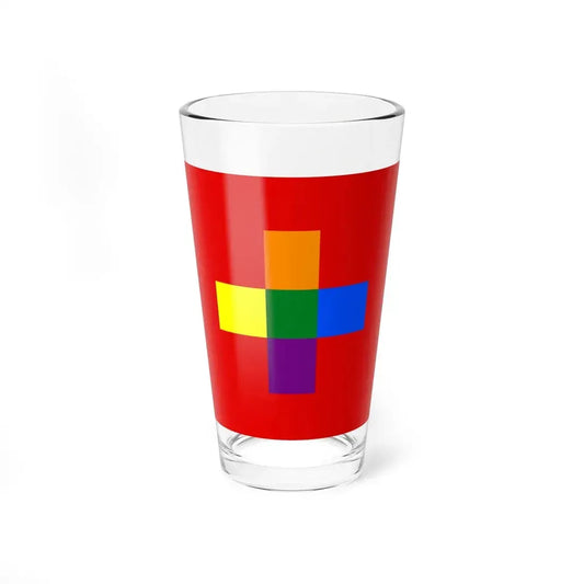 Switzerland Gay flag (Switzerland) Pint Glass 16oz 16oz - Go Mug Yourself