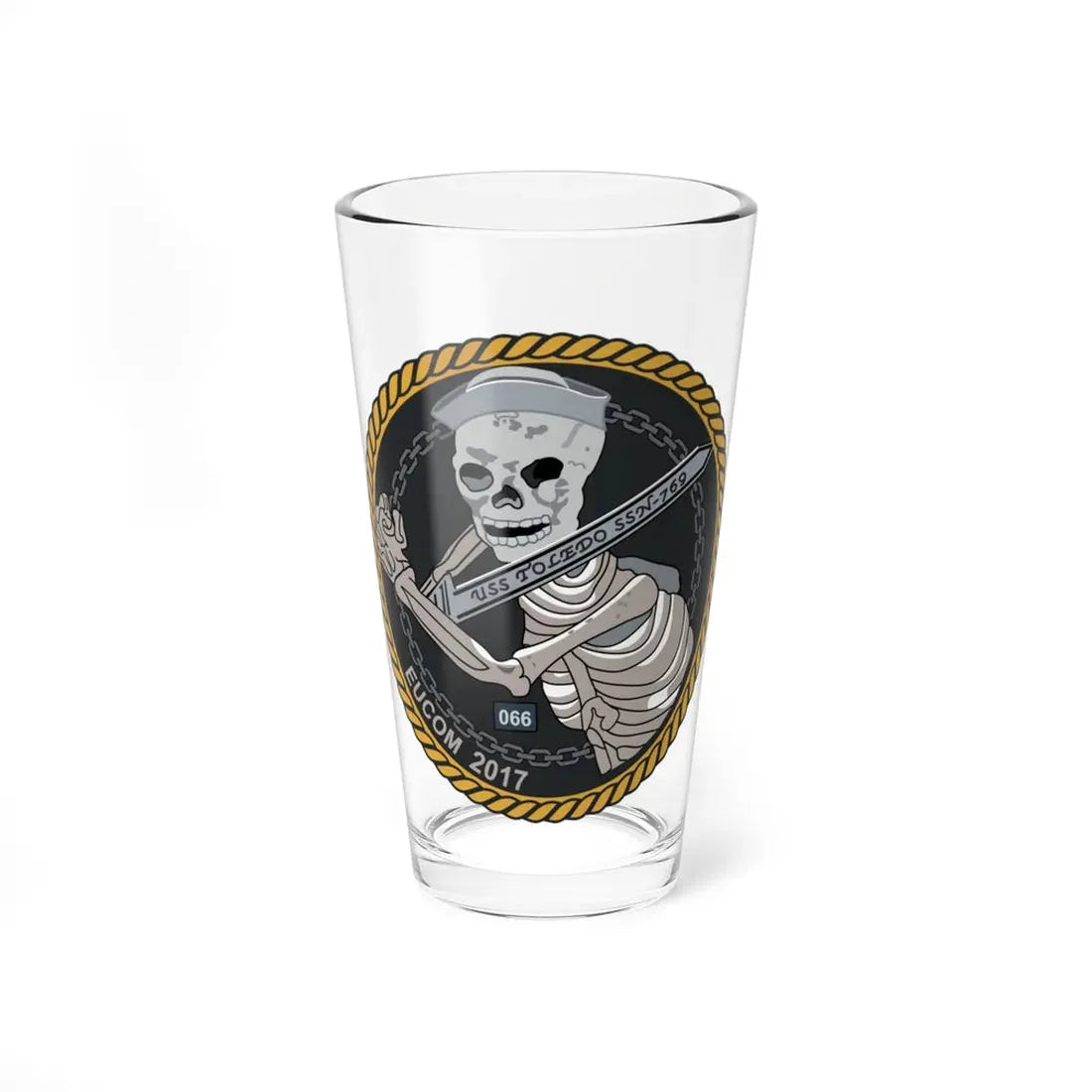 Sword of Freedom Skeleton SSN 769 (U.S. Navy) Pint Glass 16oz 16oz - Go Mug Yourself