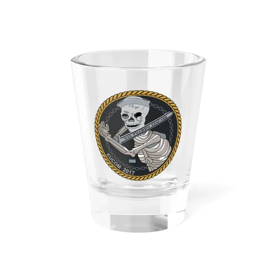 Sword of Freedom Skeleton SSN 769 (U.S. Navy) Shot Glass 1.5oz 1.5oz - Go Mug Yourself
