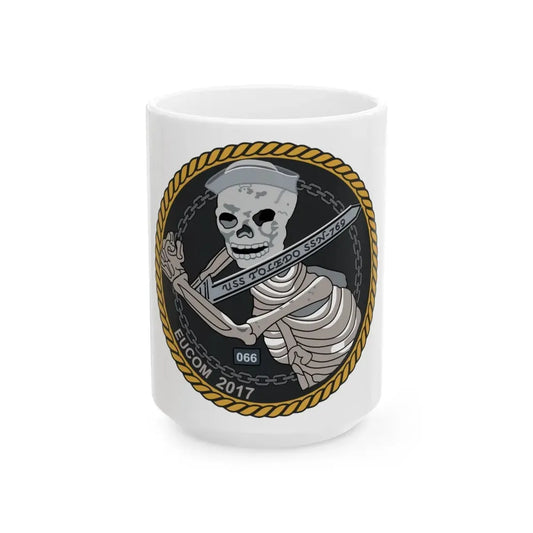 Sword of Freedom Skeleton SSN 769 (U.S. Navy) White Coffee Mug 15oz - Go Mug Yourself