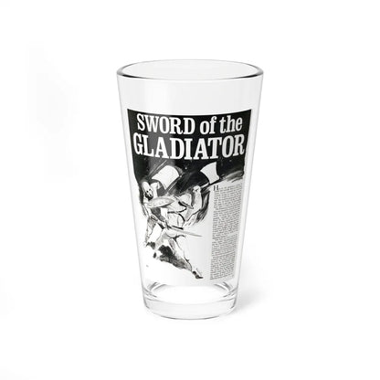 Sword of the Gladiator, Valor magazine, November1968 (Magazine Illustration) Pint Glass 16oz-16oz-Go Mug Yourself