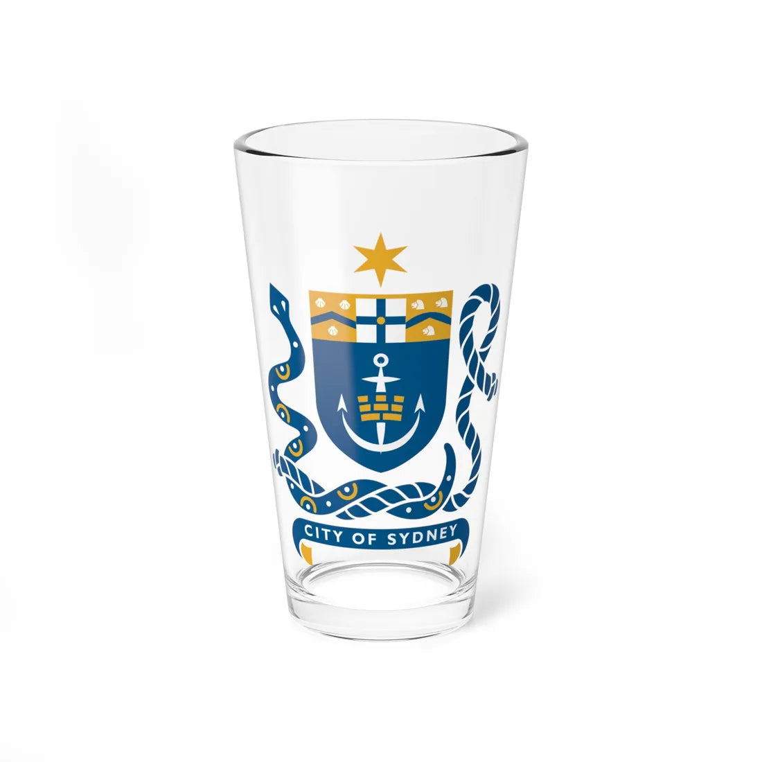 Sydney - COA (Australia) (Coat of Arms) Pint Glass 16oz 16oz - Go Mug Yourself