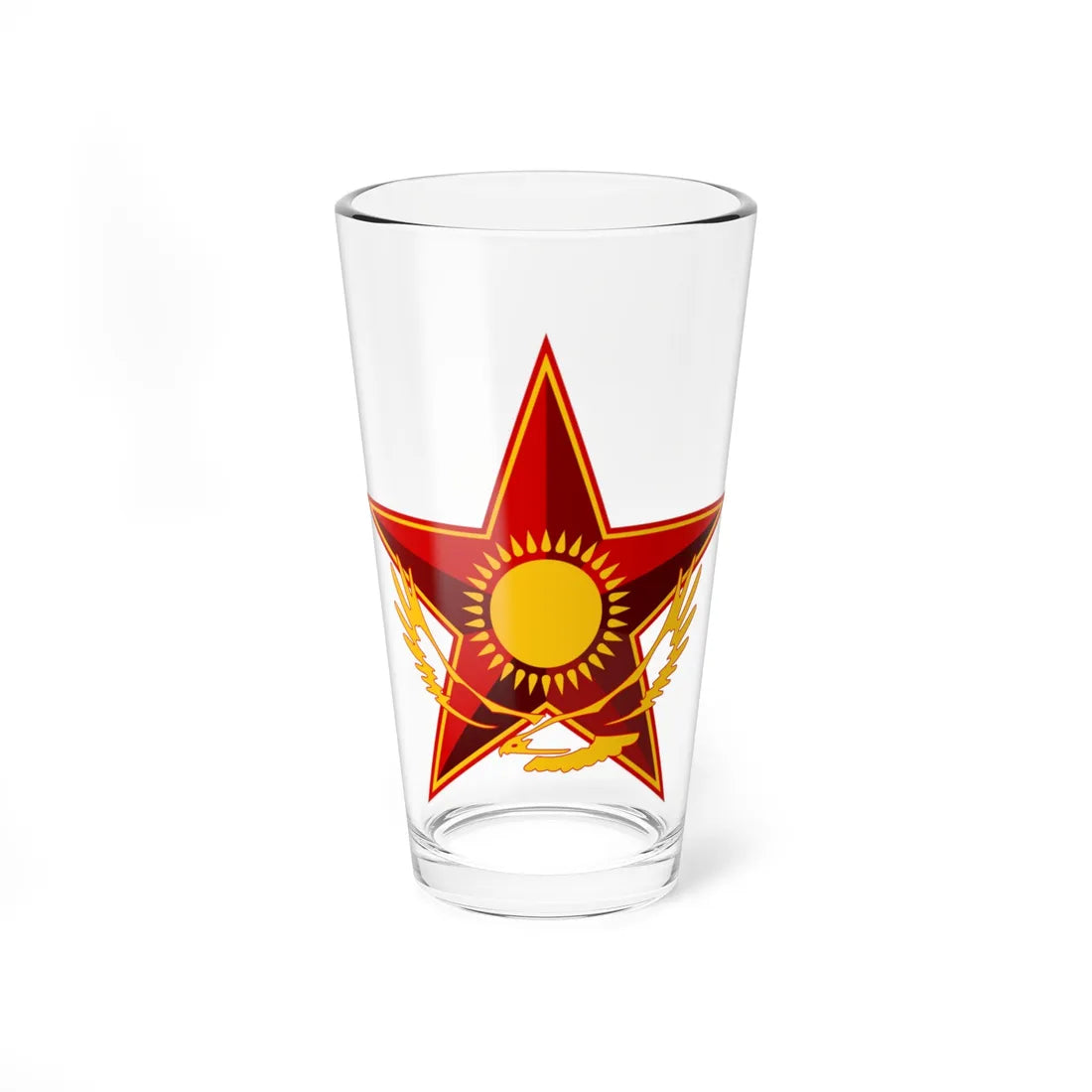 Symbol of the Kazakh Ministry of Defense (Kazakhstan) (Coat of Arms) Pint Glass 16oz 16oz - Go Mug Yourself