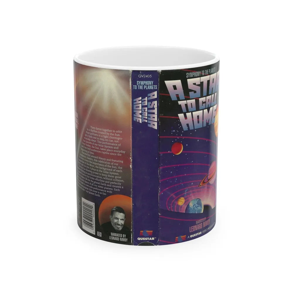 SYMPHONY TO THE PLANETS A STAR TO CALL HOME NARRATED BY LEONARD NEMOY (VHS COVER) - White Coffee Mug-11oz-Go Mug Yourself