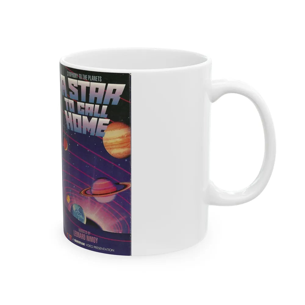 SYMPHONY TO THE PLANETS A STAR TO CALL HOME NARRATED BY LEONARD NEMOY (VHS COVER) - White Coffee Mug-Go Mug Yourself