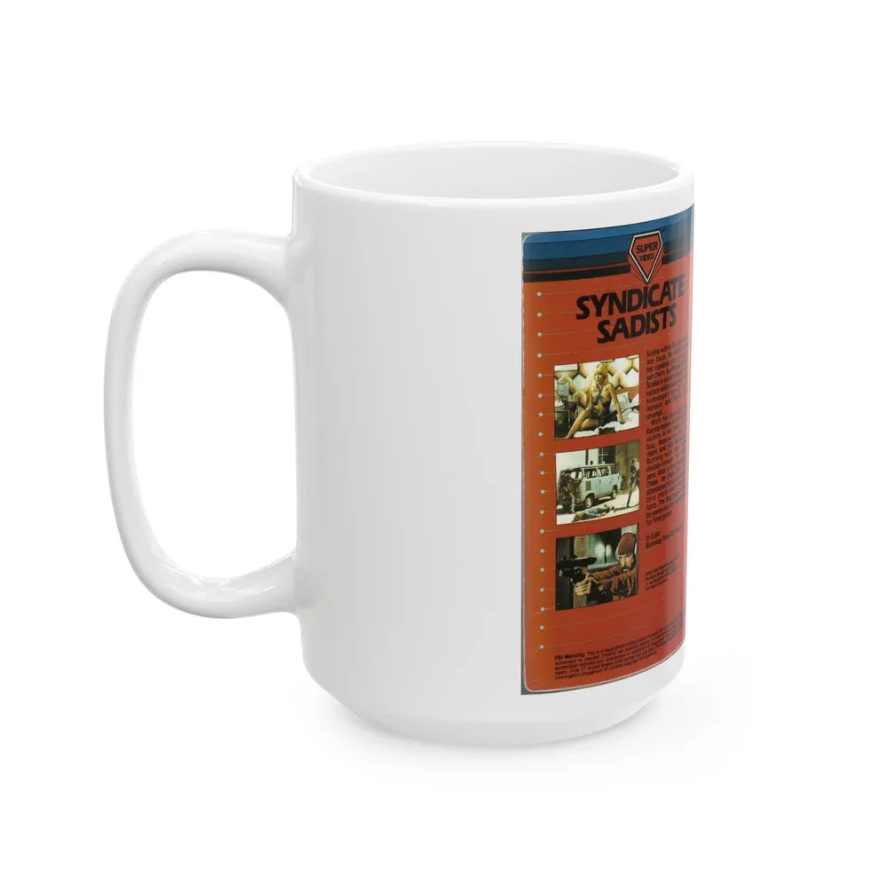 SYNDICATE SADISTS (VHS COVER) - White Coffee Mug-Go Mug Yourself