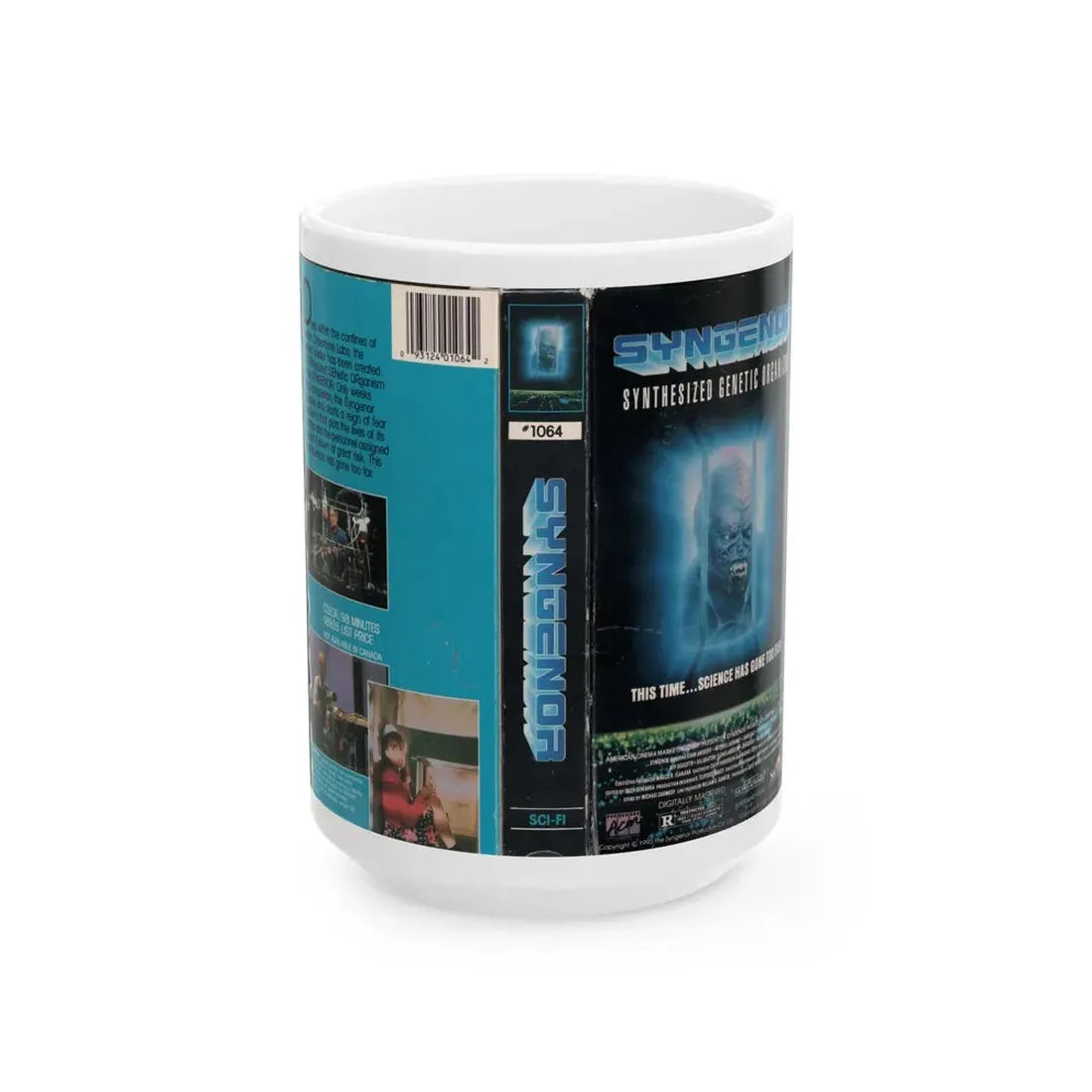 SYNGENOR (VHS COVER) - White Coffee Mug 15oz - Go Mug Yourself