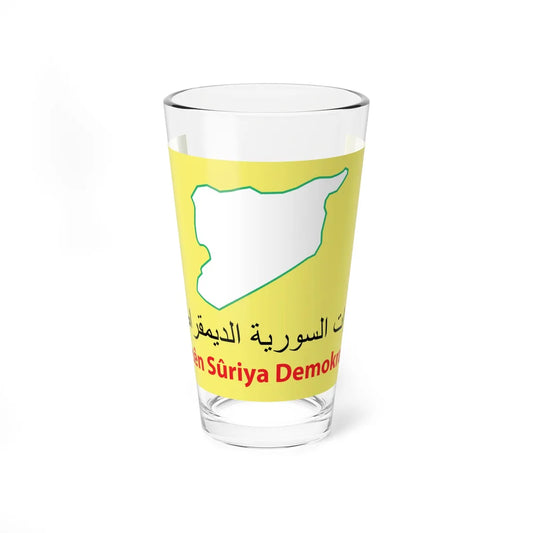 Syrian Democratic Forces Banner (Syria) Pint Glass 16oz 16oz - Go Mug Yourself