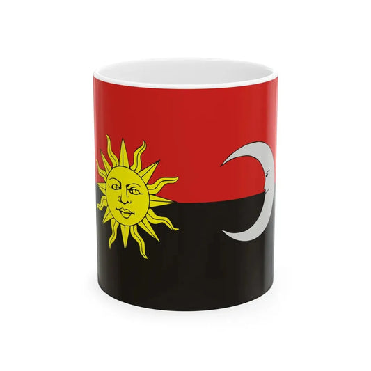 Szekely flag red and black version (Oman) White Coffee Mug 11oz - Go Mug Yourself