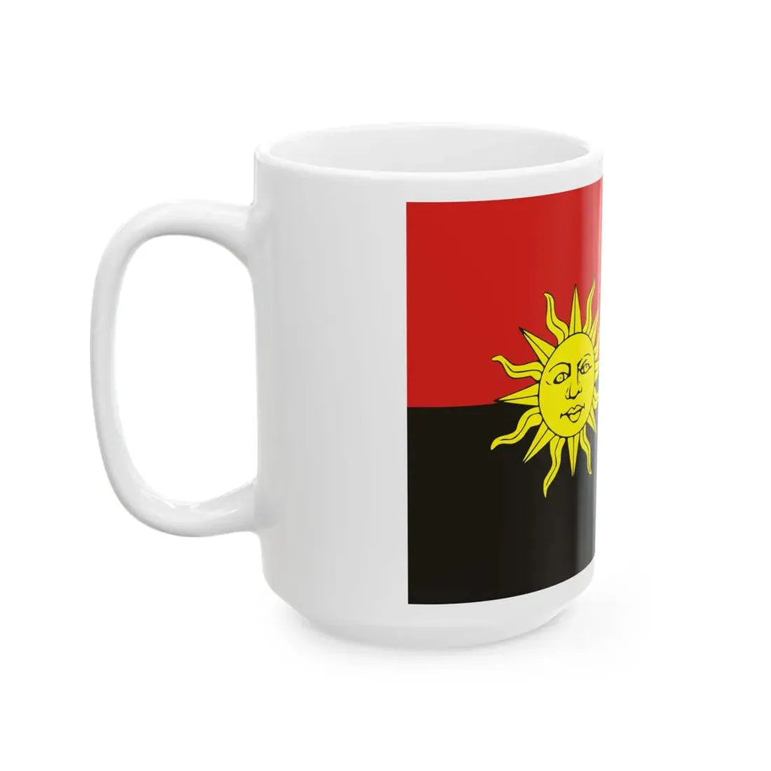 Szekely flag red and black version (Oman) White Coffee Mug - Go Mug Yourself