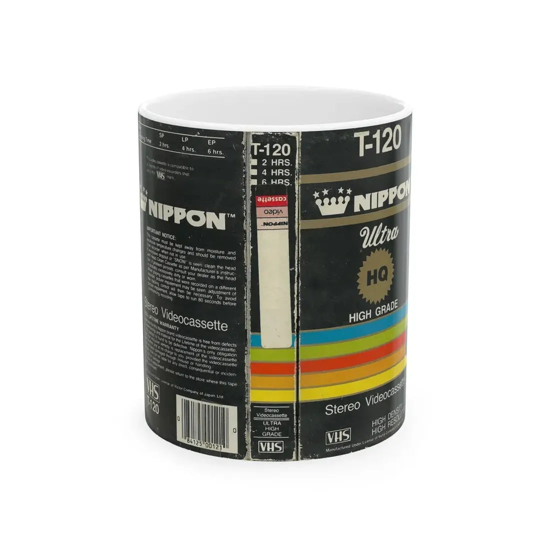 T 120 NIPPON ULTRA STEREO VIDEOCASSETTE (VHS COVER) - White Coffee Mug 11oz - Go Mug Yourself