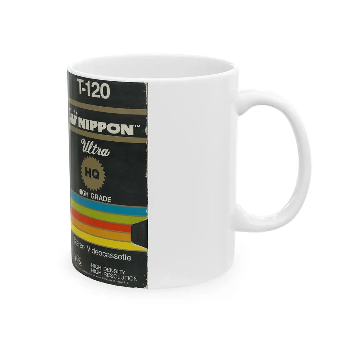 T 120 NIPPON ULTRA STEREO VIDEOCASSETTE (VHS COVER) - White Coffee Mug - Go Mug Yourself