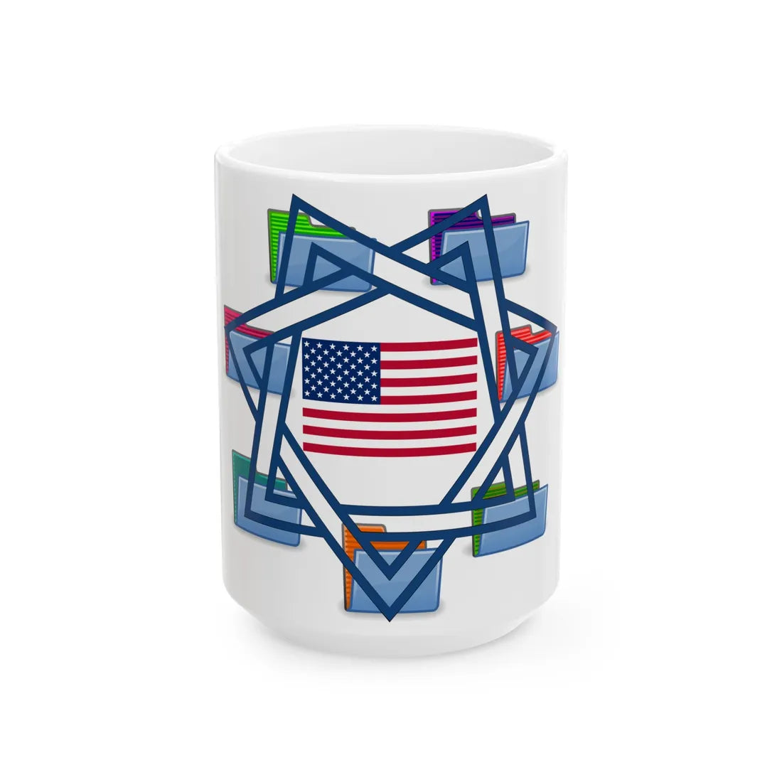 TAA (United States) White Coffee Mug 15oz - Go Mug Yourself