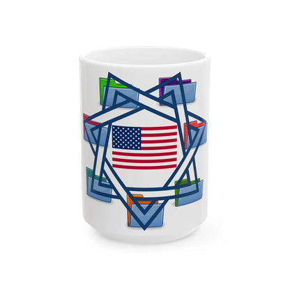TAA (United States) White Coffee Mug 15oz - Go Mug Yourself