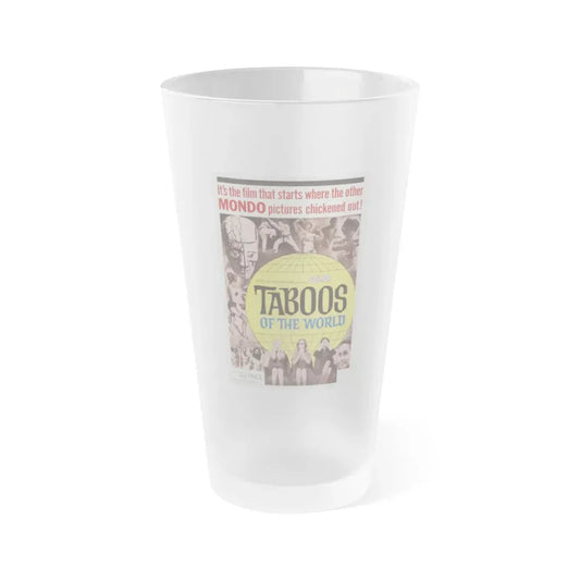 TABOOS OF THE WORLD 1963 Movie Poster - Frosted Pint Glass 16oz Default Title - Go Mug Yourself
