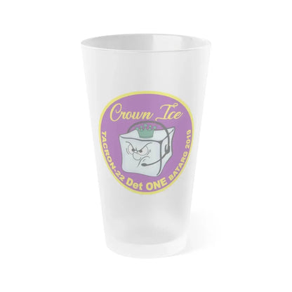TACRON 22 Det ONE Crown Ice (U.S. Navy) Frosted Pint Glass 16oz Default Title - Go Mug Yourself