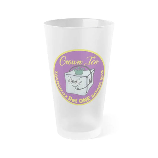 TACRON 22 Det ONE Crown Ice (U.S. Navy) Frosted Pint Glass 16oz Default Title - Go Mug Yourself