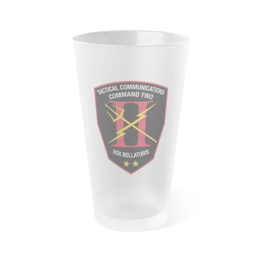 Tactical Communication Command Two (U.S. Navy) Frosted Pint Glass 16oz-Go Mug Yourself