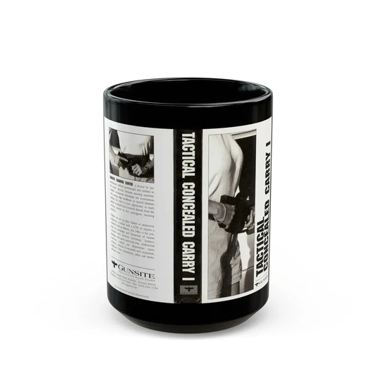 TACTICAL CONCEALED CARRY 1 (VHS COVER) - Black Coffee Mug 15oz - Go Mug Yourself