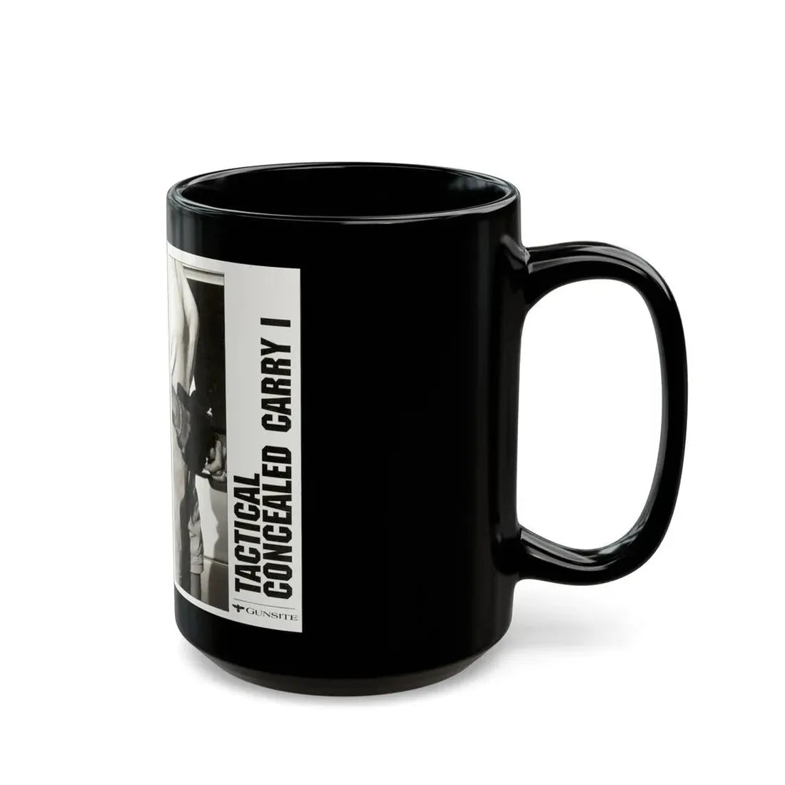 TACTICAL CONCEALED CARRY 1 (VHS COVER) - Black Coffee Mug - Go Mug Yourself