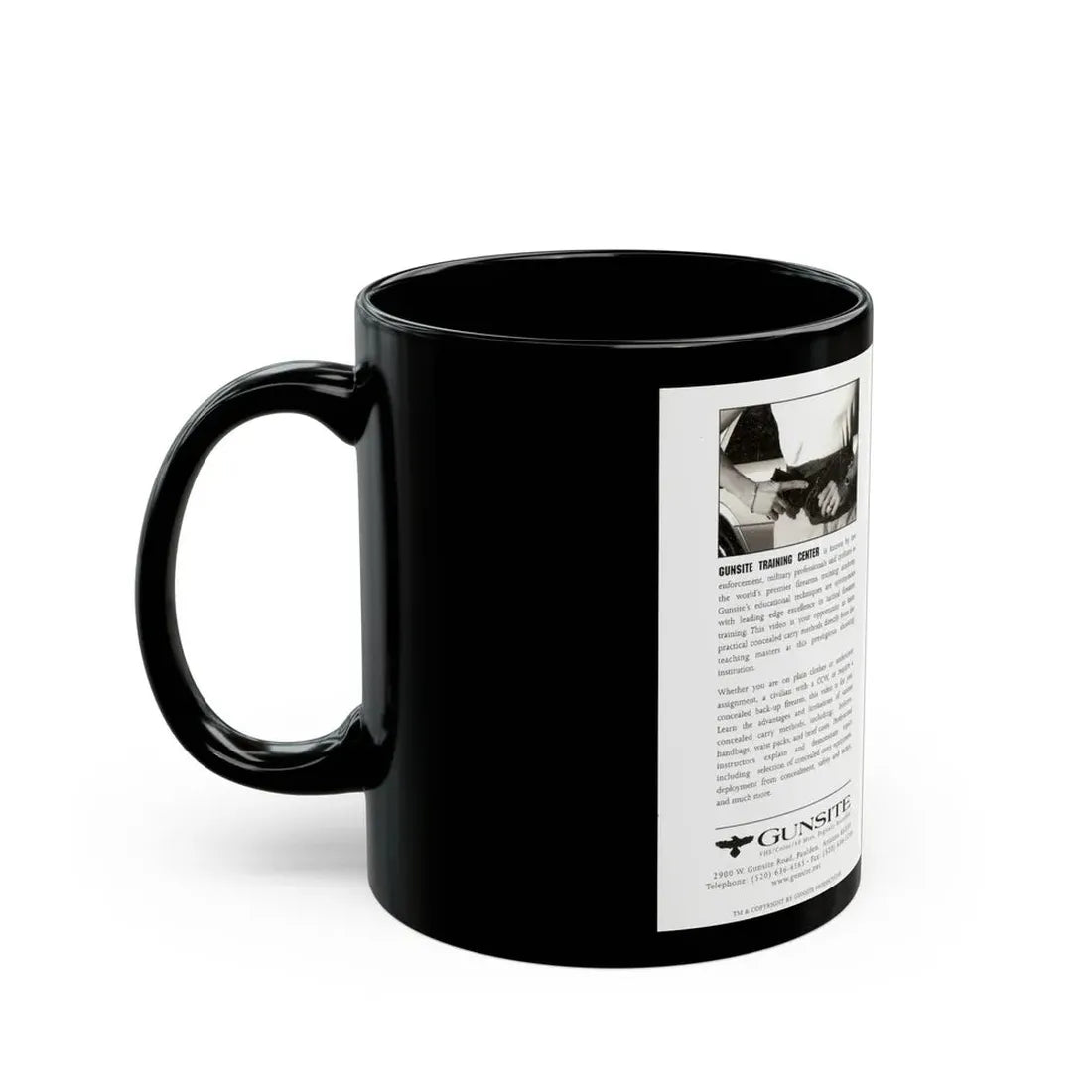 TACTICAL CONCEALED CARRY 1 (VHS COVER) - Black Coffee Mug - Go Mug Yourself