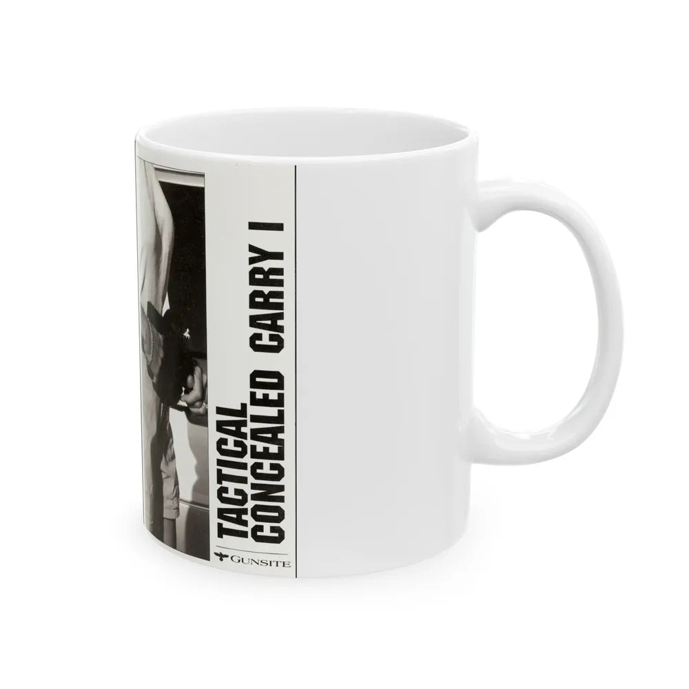 TACTICAL CONCEALED CARRY 1 (VHS COVER) - White Coffee Mug-Go Mug Yourself