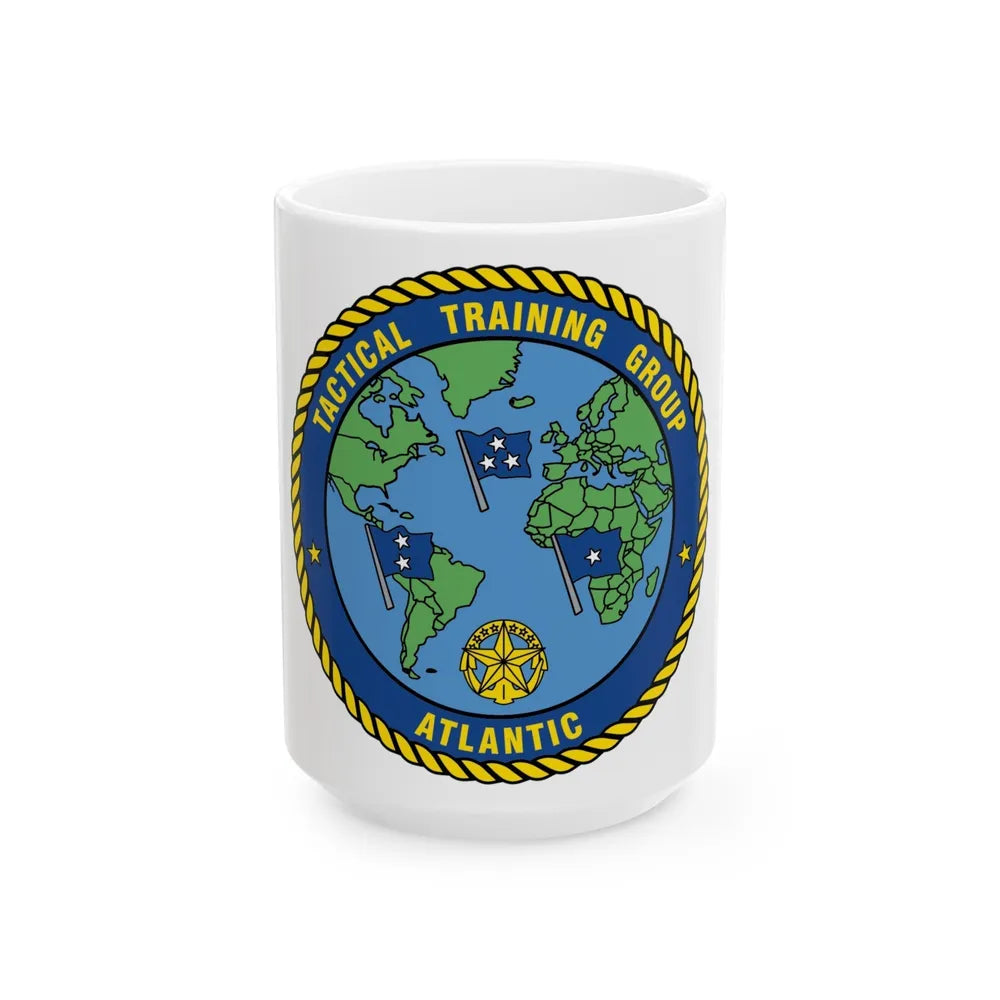 Tactical Training Grp Atlantic (U.S. Navy) White Coffee Mug-15oz-Go Mug Yourself