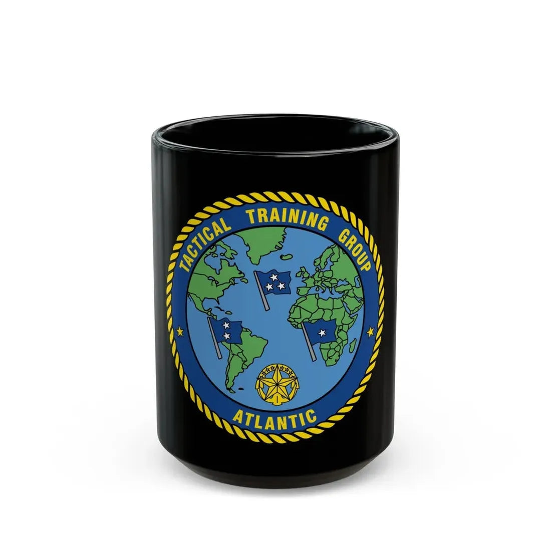 Tactical Training Grp Atlantic (U.S. Navy) Black Coffee Mug 15oz - Go Mug Yourself