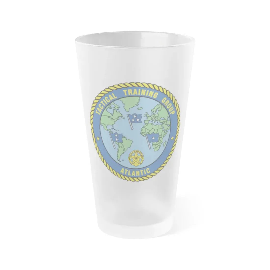 Tactical Training Grp Atlantic (U.S. Navy) Frosted Pint Glass 16oz Default Title - Go Mug Yourself