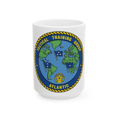 Tactical Training Grp Atlantic (U.S. Navy) White Coffee Mug 15oz - Go Mug Yourself