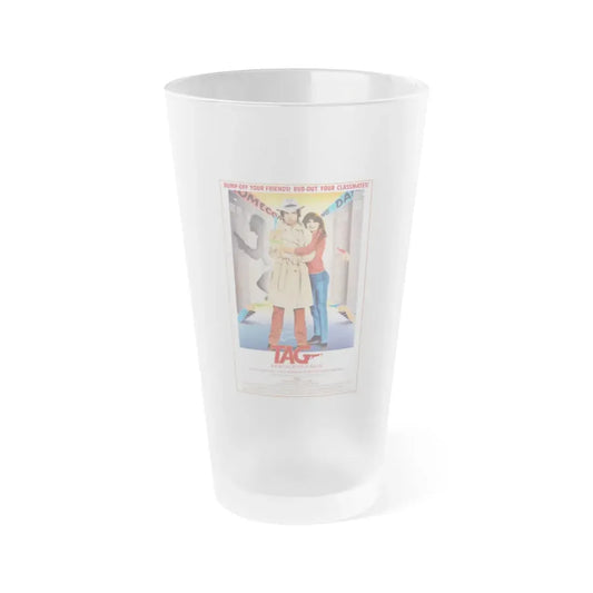 TAG THE ASSASSINATION GAME (EVERYBODY GETS IT IN THE END) 1982 Movie Poster - Frosted Pint Glass 16oz Default Title - Go Mug Yourself