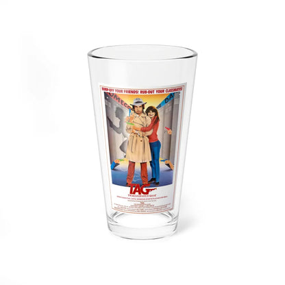 TAG THE ASSASSINATION GAME (EVERYBODY GETS IT IN THE END) 1982 Movie Poster - Pint Glass 16oz-16oz-Go Mug Yourself