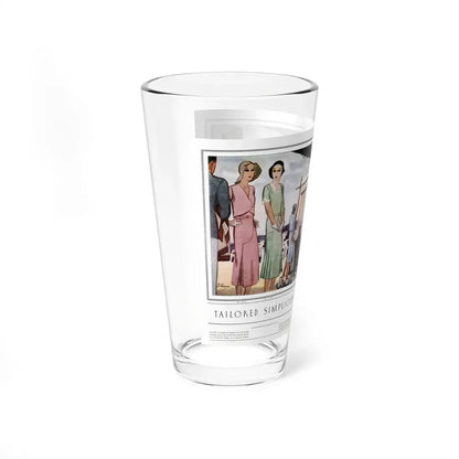 Tailored Simplicity In Frocks That Travel, McCall's, July 1930 (Magazine Illustration) Pint Glass 16oz - Go Mug Yourself