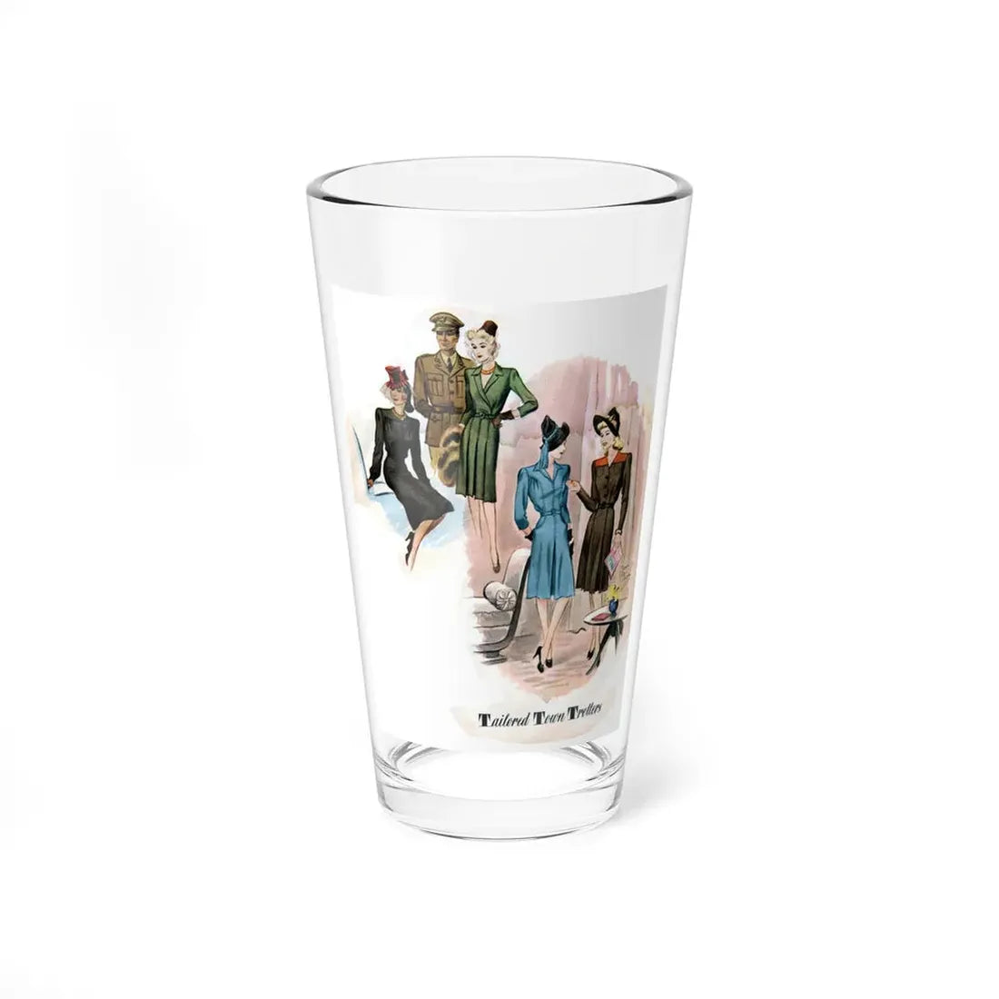 Tailored Town Trotters, 1942 (Magazine Illustration) Pint Glass 16oz 16oz - Go Mug Yourself
