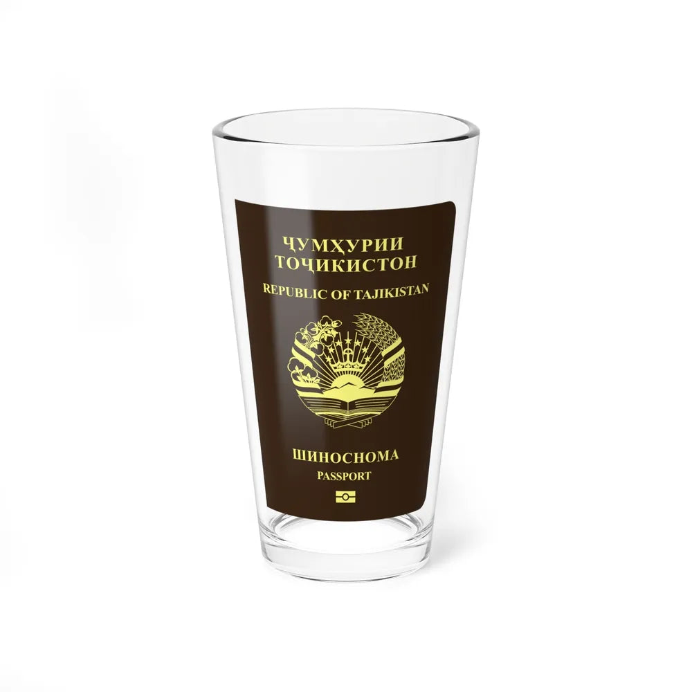 Tajikistan Passport - Pint Glass 16oz-16oz-Go Mug Yourself