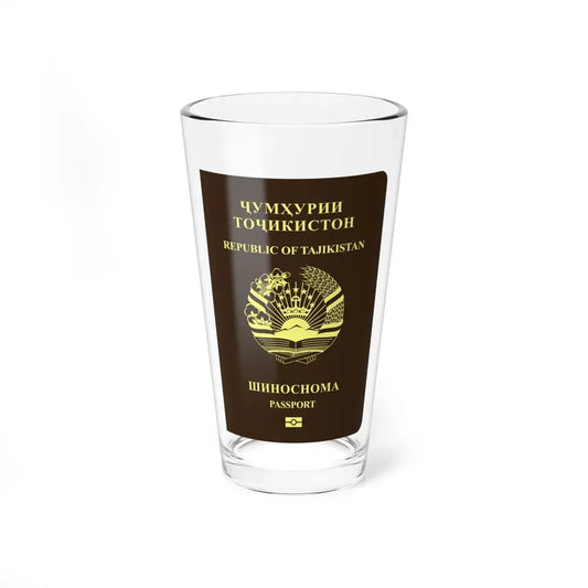 Tajikistan Passport - Pint Glass 16oz 16oz - Go Mug Yourself