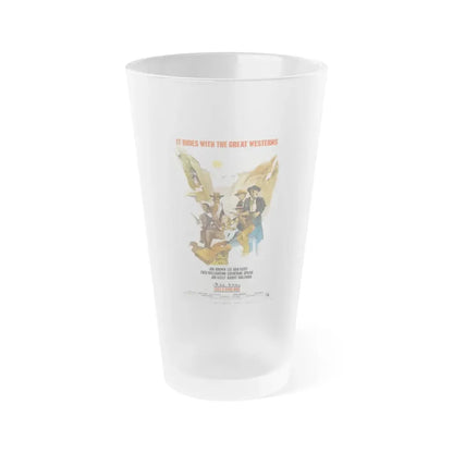 TAKE A HARD RIDE 1975 Movie Poster - Frosted Pint Glass 16oz Default Title - Go Mug Yourself