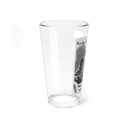 Take this 10 Minute Quiz, 1944 (Magazine Illustration) Pint Glass 16oz-Go Mug Yourself