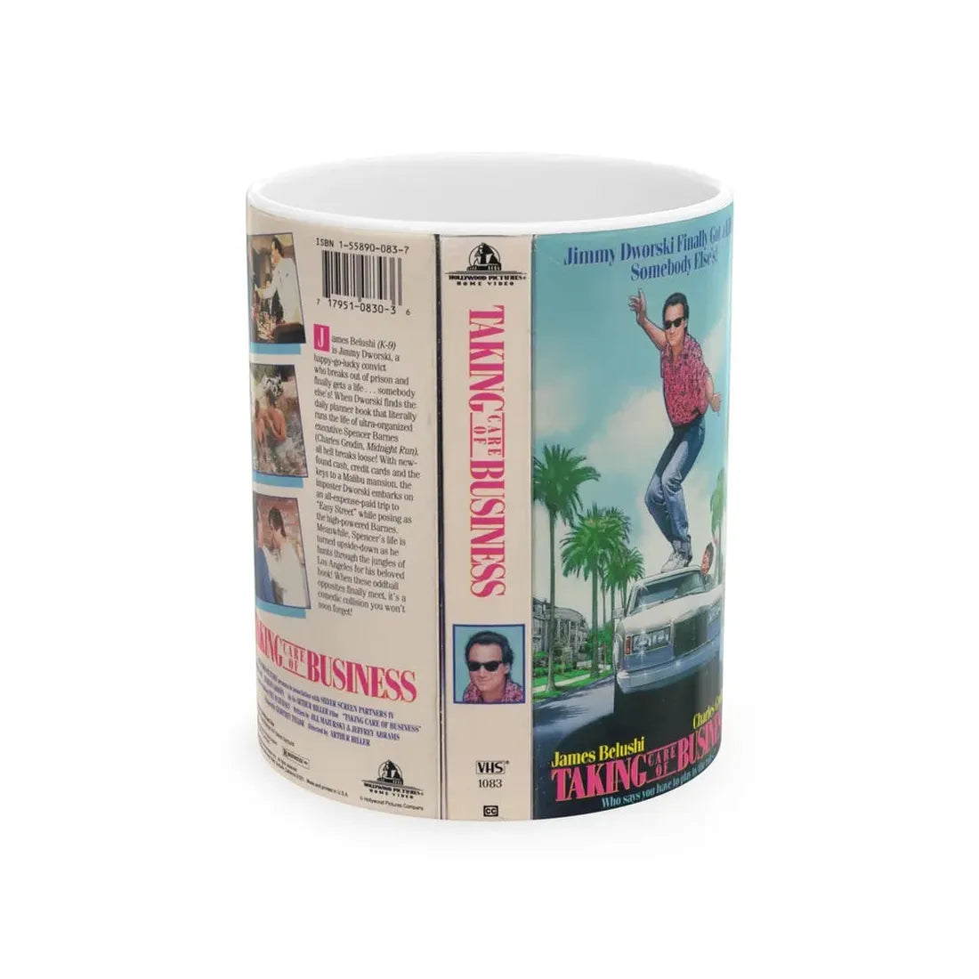 TAKING CARE OF BUSINESS (VHS COVER) - White Coffee Mug 11oz - Go Mug Yourself